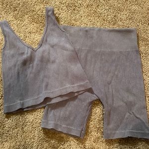 Biker Shorts and Bra Set